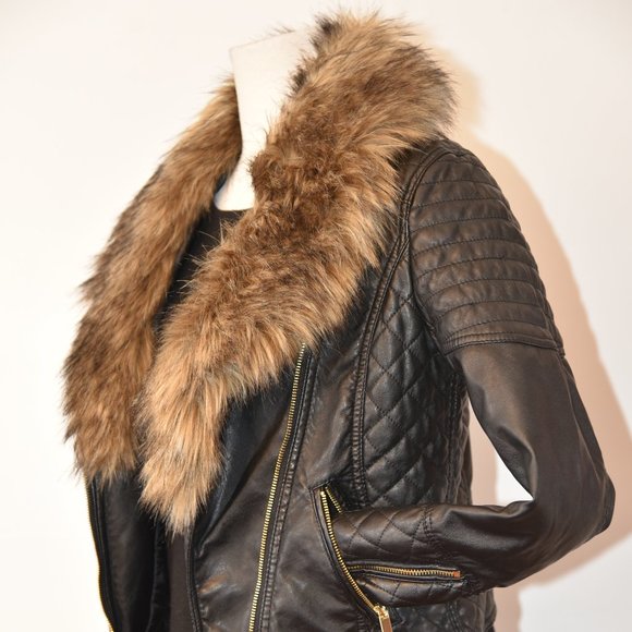 Amazing Vintage Faux-fur Faux-leather Jacket (H&M) - Picture 5 of 9